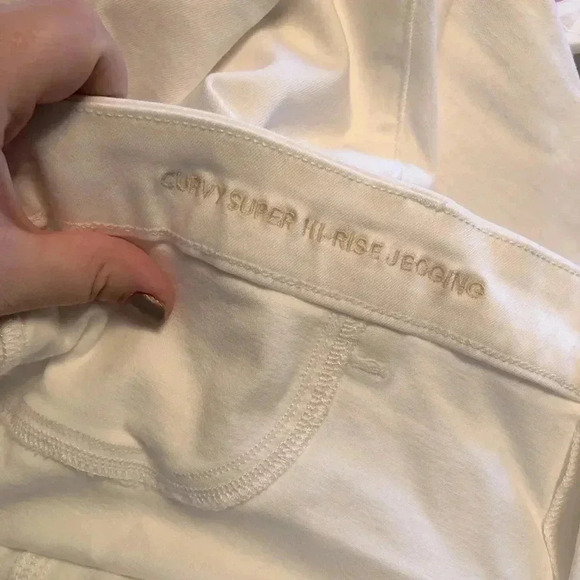 American Eagle NEW‎ Plus Size White Super Curvy Hi-Rise Jeggings Sz 24 Short - Picture 7 of 9